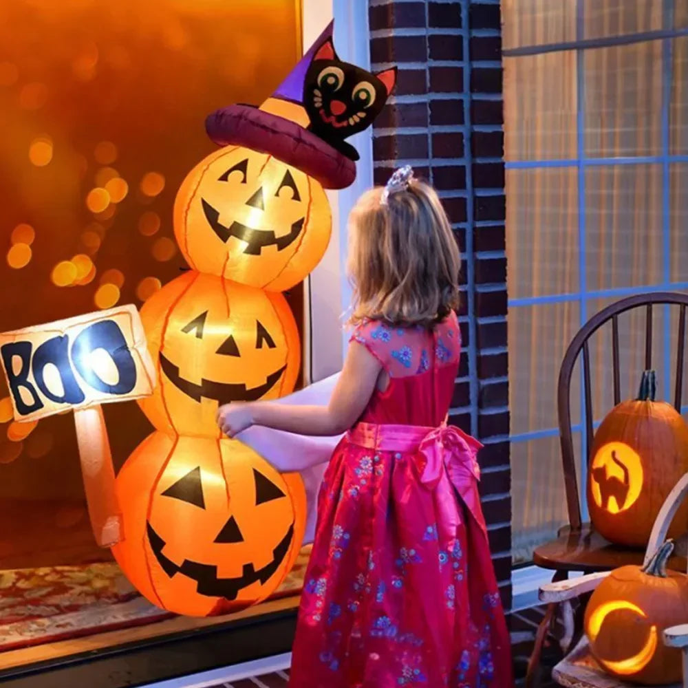 1.6M/5FT Halloween Inflatable Model Pumpkin Built-in LED Lights Holiday Outdoor Indoor Home Garden Party Fun - product image 2