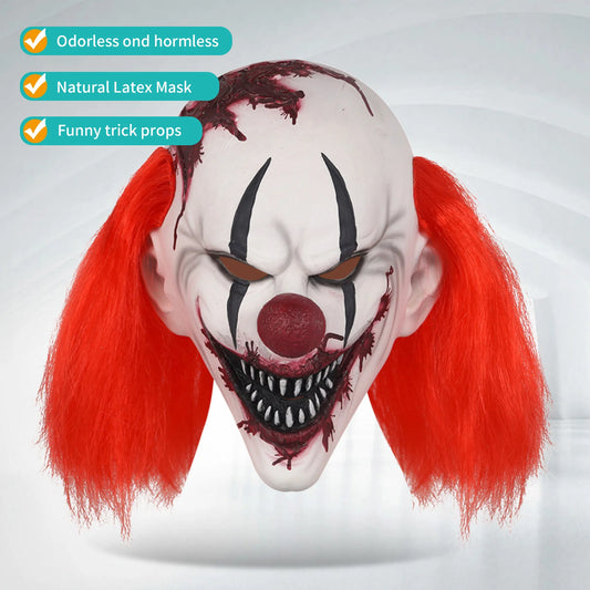 1PC Realistic Clown Mask Halloween Mask Prank Costume Props Decoration Mask Decoration