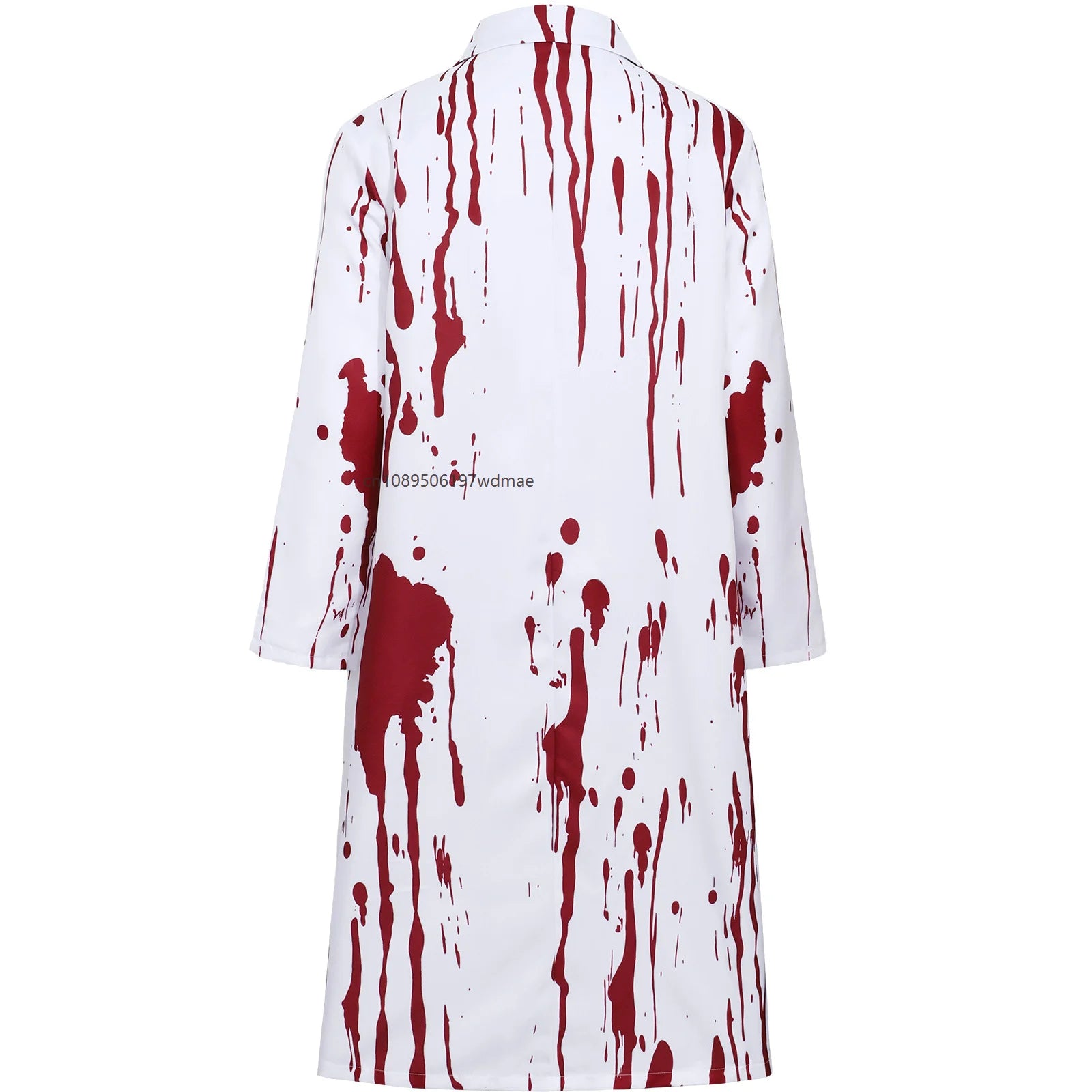 Halloween Bloody Doctor Lab Coat Horror Zombie Doctor Costume Long - view 3