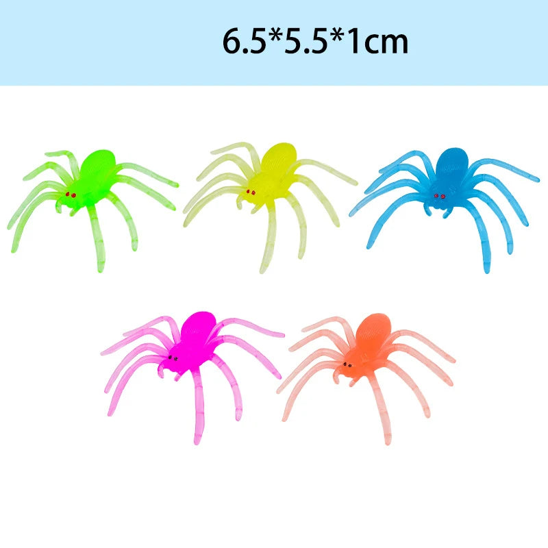 10PCS Plastic Snakes Bats Rats Scorpions Small Fake Tiny Spiders Halloween Realistic Spider Toys Terror Funny Prank Props