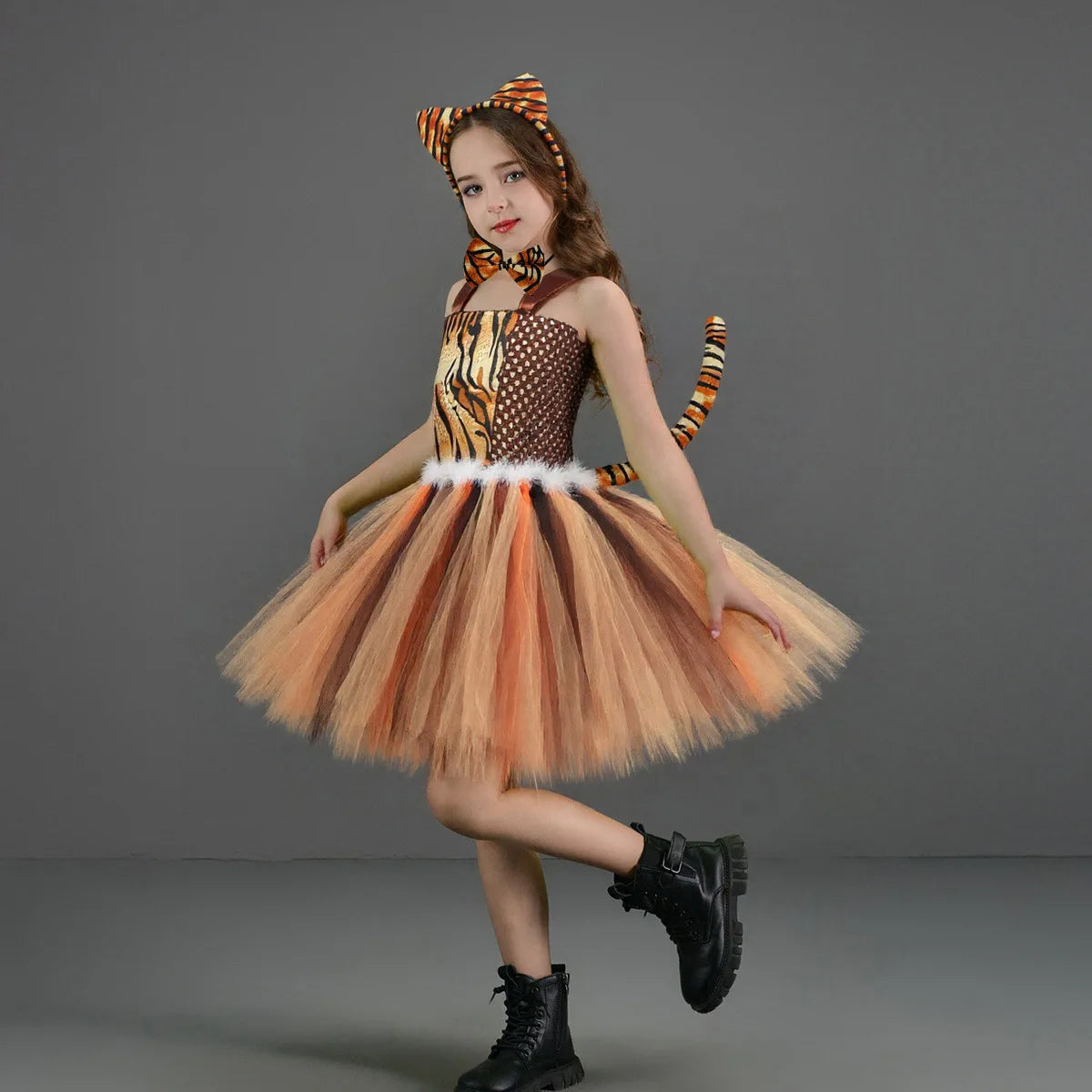 Girls Tiger Halloween Costume Dress
