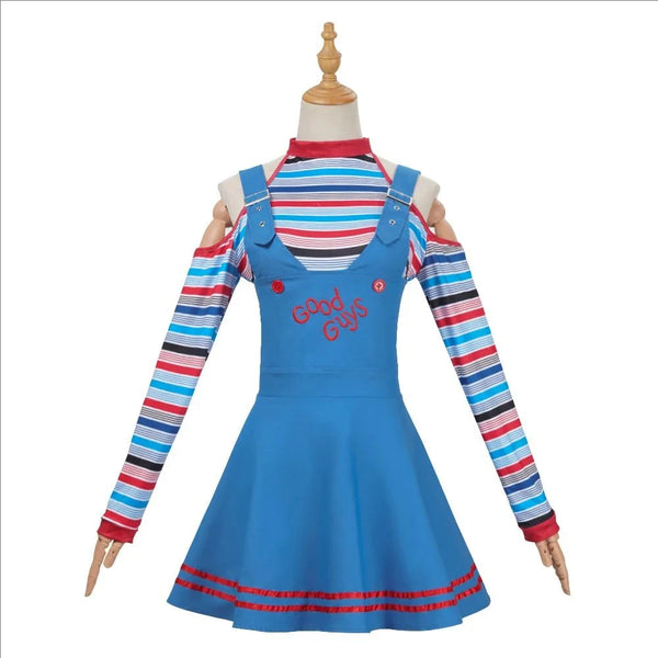 Women Ghost Doll Costume Killer Doll Costumes Outfit Adult Girls Fancy Dresses Horror Ghost - Costume / S