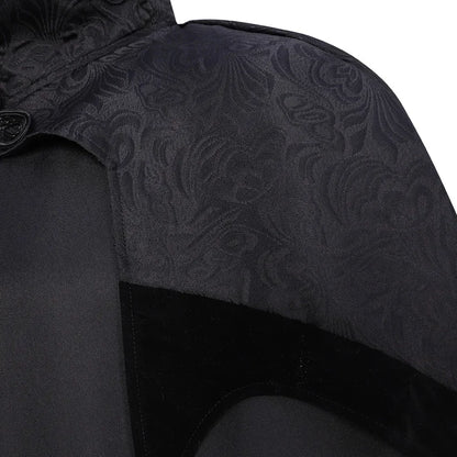 Halloween Medieval Men's Vampire Cosplay Costume Gothic Retro Hooded Black Cape Knight Pirate Robe Carnival - product image 4