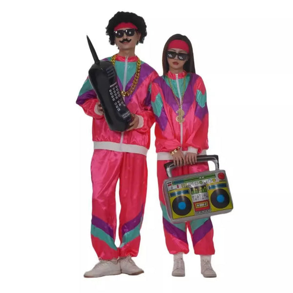 Men's 80s Costume Womens 90s Suit Party Accessories Disco Jacket Trousers Outfit Women Men Costume Tracksuit - product image 1