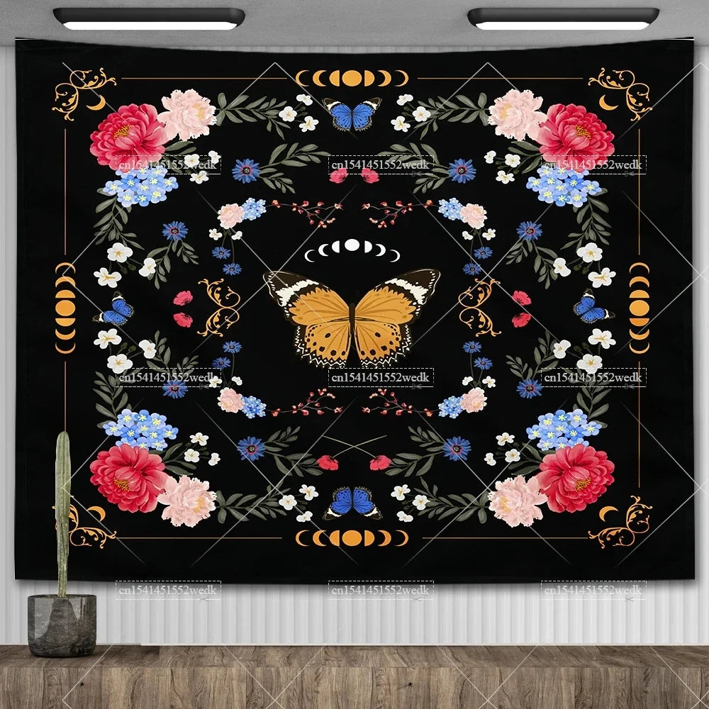 Moon Phase Psychedelic Celestial Tapestry