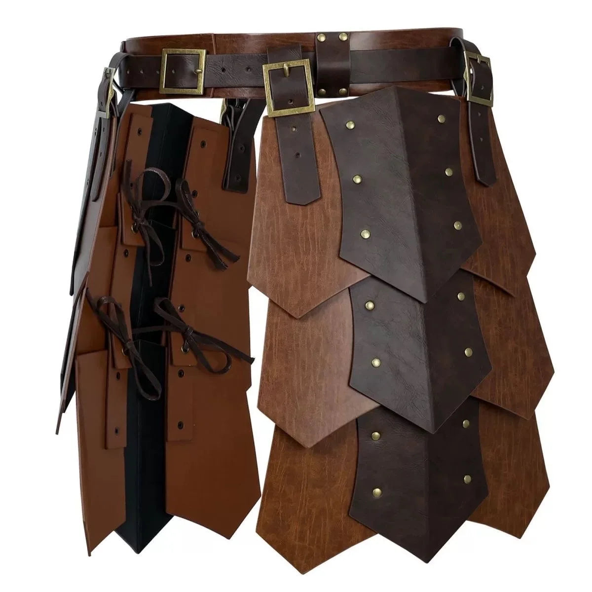 Medieval Viking Knight Gladiator Leather Belt Tasset Faulds Roman Warrior Costume Larp - View 5