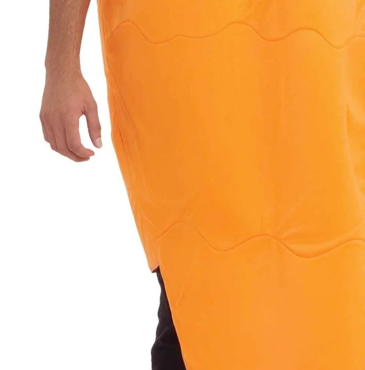 HAPPY JO Adult Carrot Costume – Funny Orange Vegetable Jumpsuit