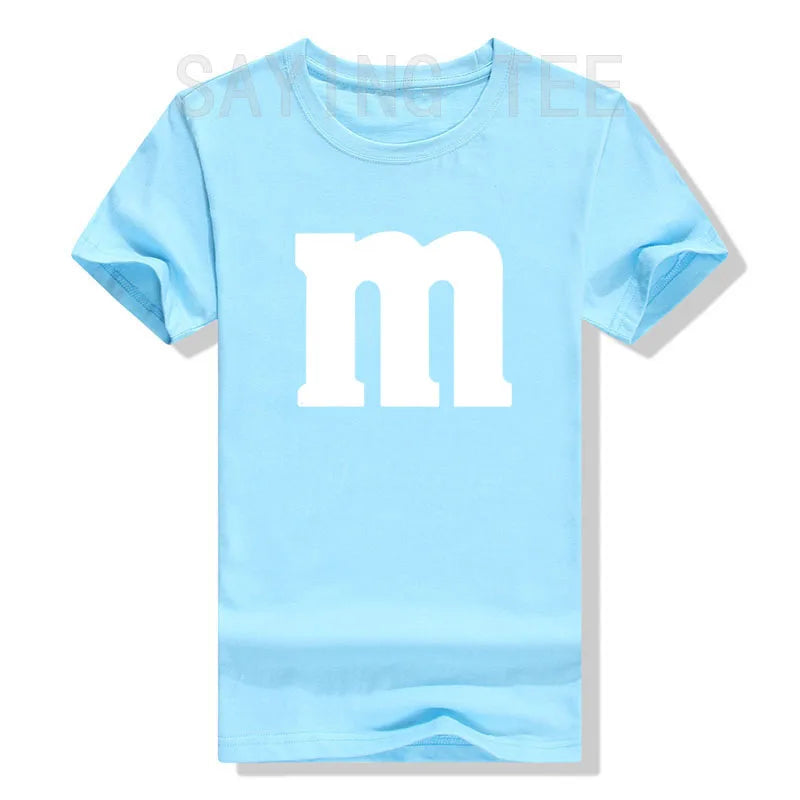 Women's Letter M T-Shirt Chocolate Candy Team T-Shirt Ropa Plus Mujer Top Costume - alternate view 8