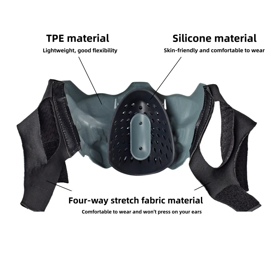 Halloween Ghost Mask, TPE Silicone Half Face Mask, for Halloween Cosplay Costume, Scary Tactical Mask - product image 2