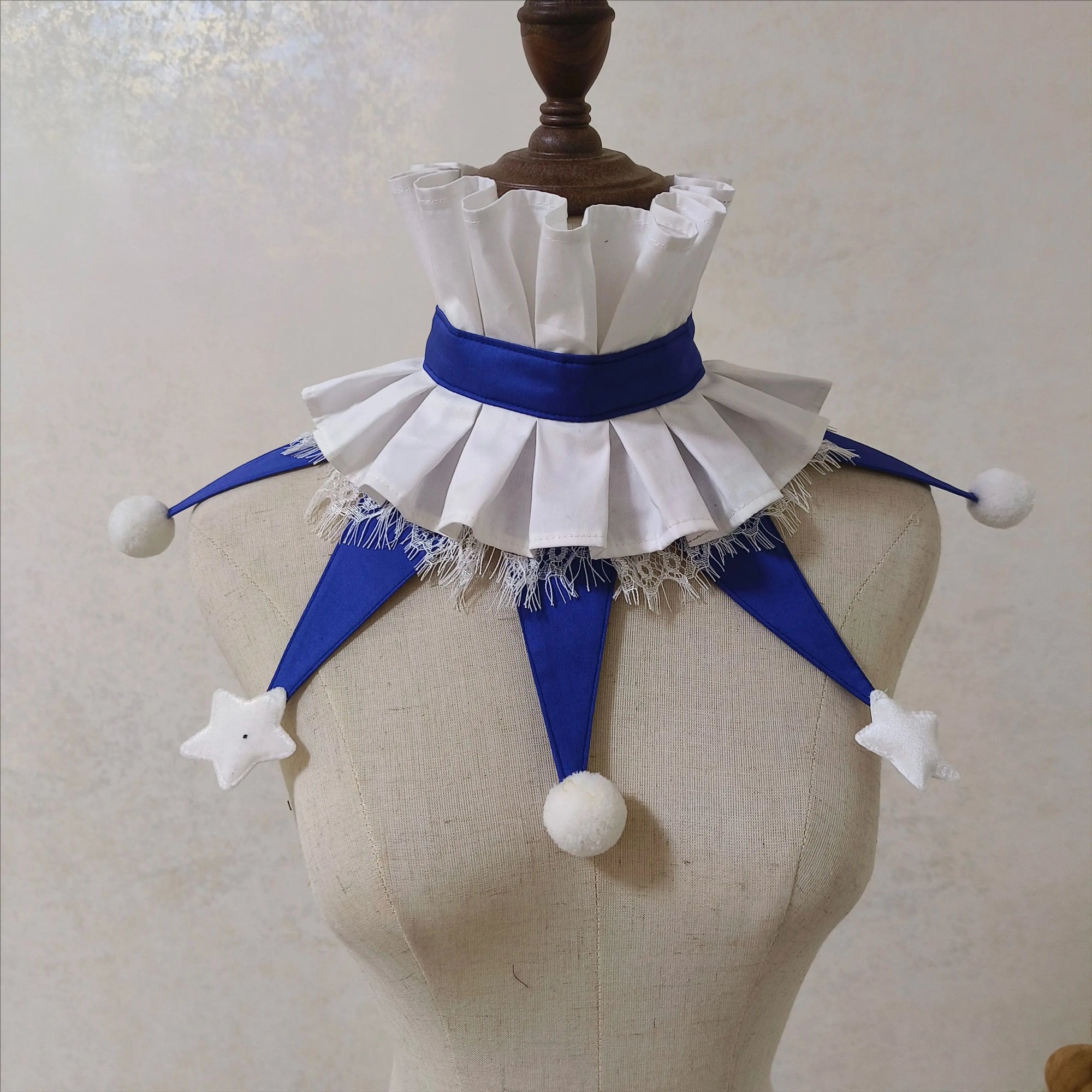 Original Designed Colorful Clown Collar Halloween Performance Characteristic Collar Fairy - Red / one size-15.7 in (40 cm)