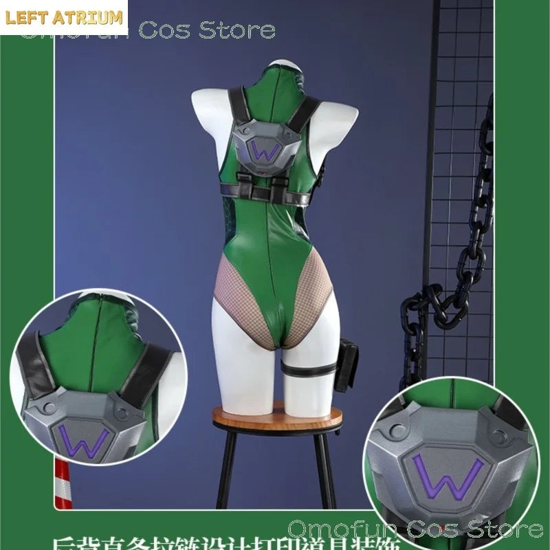 Halloween Costume OW Street Collaboration Cammy Fighter Widowmaker Costume Game Character - suit wig / M