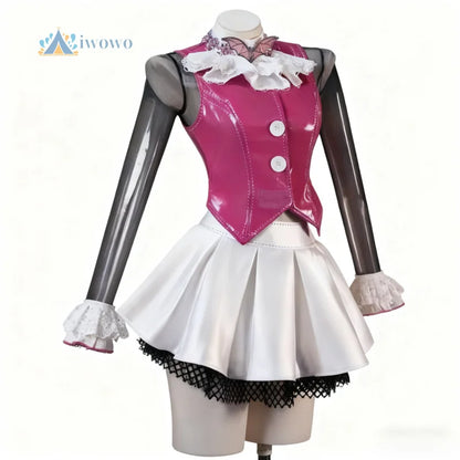 Monster Cos High Costume Draculaura Costume Anime School Uniform PU Leather Hallowen Play - Costume / S