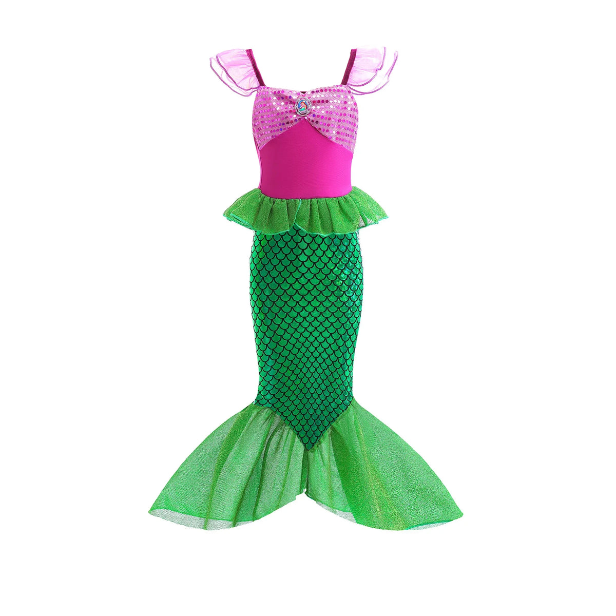 Ariel-Inspired Mermaid Princess Costume for Girls | Dress-Up Gown