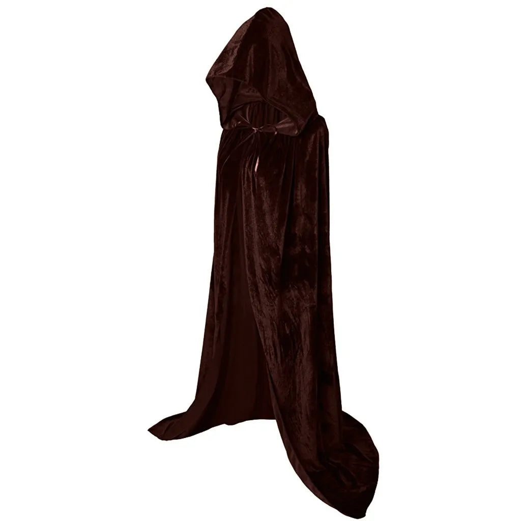 Halloween Cloaks Gothic Hooded Cloak Adult Elf Witch Long Purim Carnival Capes Robe Larp Women Men Vampires - product image 9