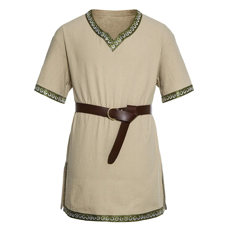 Knight Costume Medieval Costume Tunic Halloween Costumes for Men Adult Viking Pirate - Color 5 / S