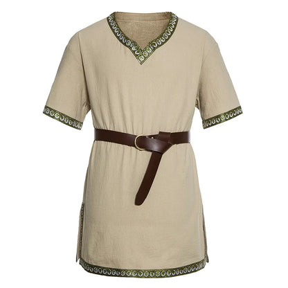 Knight Costume Medieval Costume Tunic Halloween Costumes for Men Adult Viking Pirate - Color 5 / S
