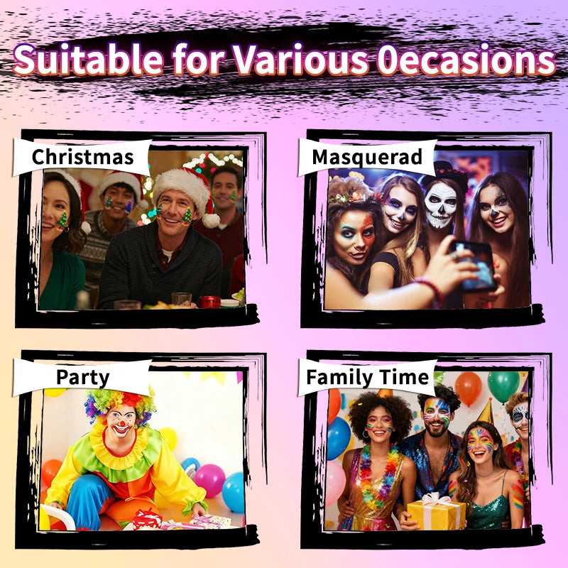 42 Color Face Painting Kit for Adults Water Activated Paint - Halloween Makeup - product image 4