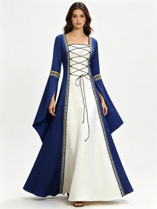Women's Medieval Lace Full-Skirt Costume
