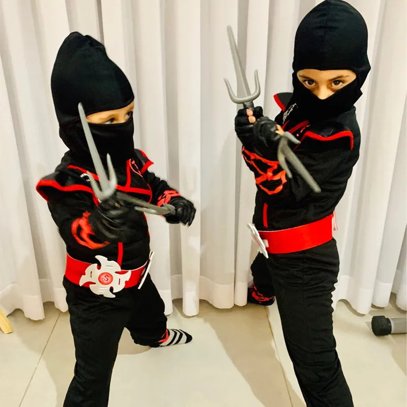 Boys Ninja Deluxe Costume for Kids with Weapon Accessories Kids Kung Fu Outfit Ideas