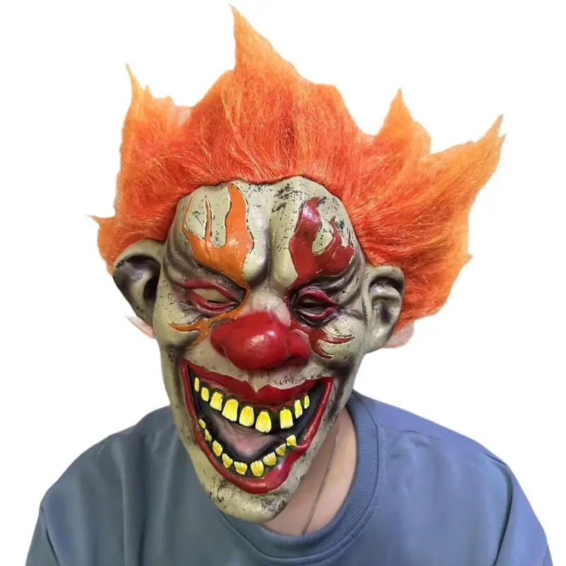 Halloween Various Clown Mask Costume Mask Latex Masks Helmet NPC Prank Scare Headgear Bar - Style11