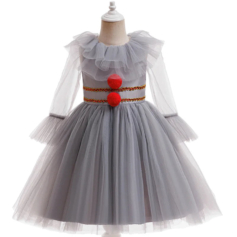 Girls Halloween Cosplay Witch Dress With Hat Costume Carnival Vestidos Kids Party Cosplay Dress Children - product image 6