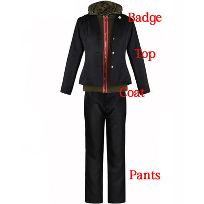 Anime Danganronpa Costume Makoto Naegi Costumes Hoodie Jacket Pants Full Set Adult - Costume Wig / XXL