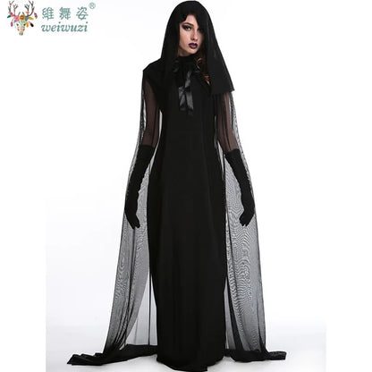 Women's Witch Black Easter Masquerade Dancing Vampire Bride Costume - alternate view 3
