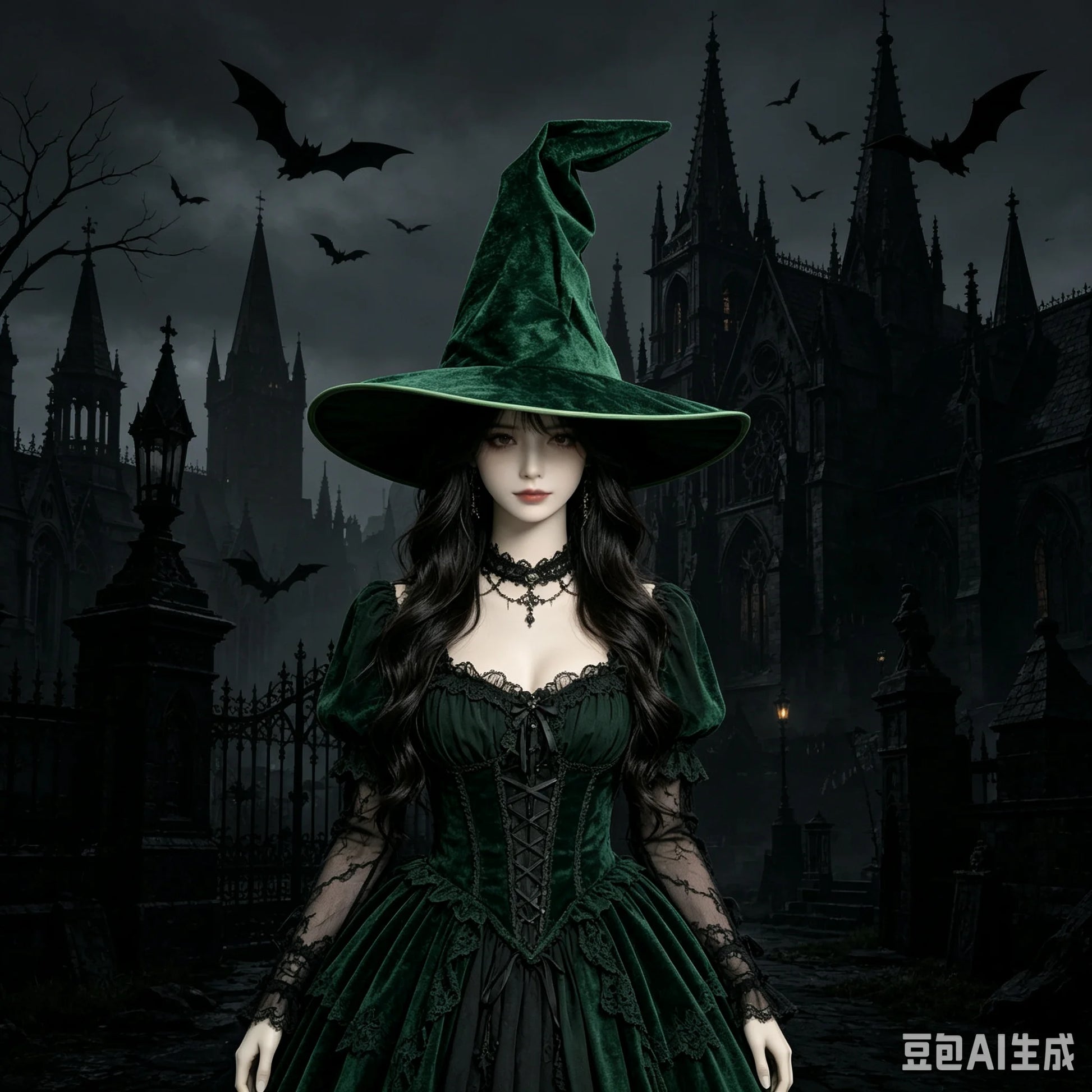 Glinda Wicked Witches Hats Black Large Ruched Witch Hat Women Costume Accessory Halloween Cosplay Party Decor - product image 6