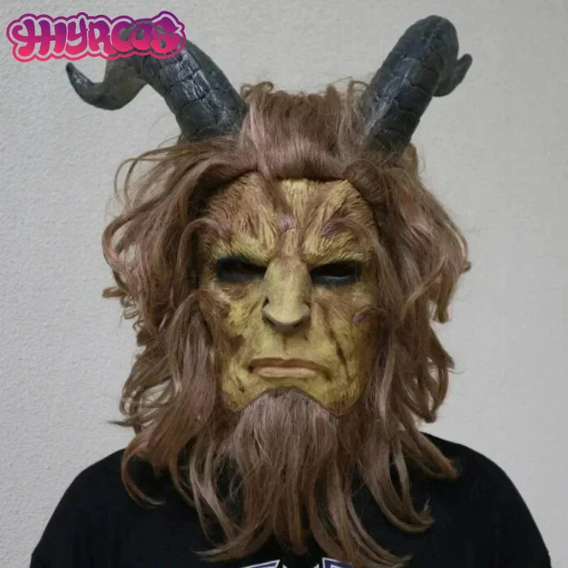 Prince Adam Cospaly Costumes Anime the Beast Costume Cartoon Beauty and Suit Mask - Only Mask / XXL