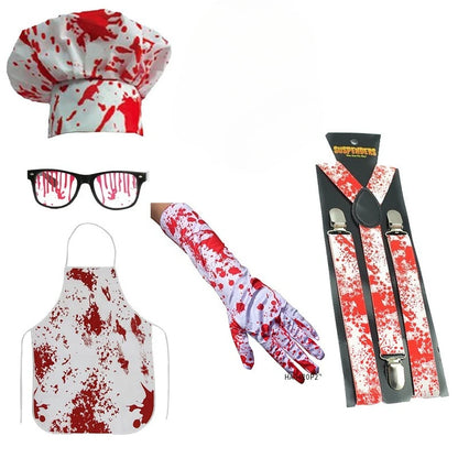 Adult Witch Bloody Stockings Gloves Apron Costume - alternate view 5