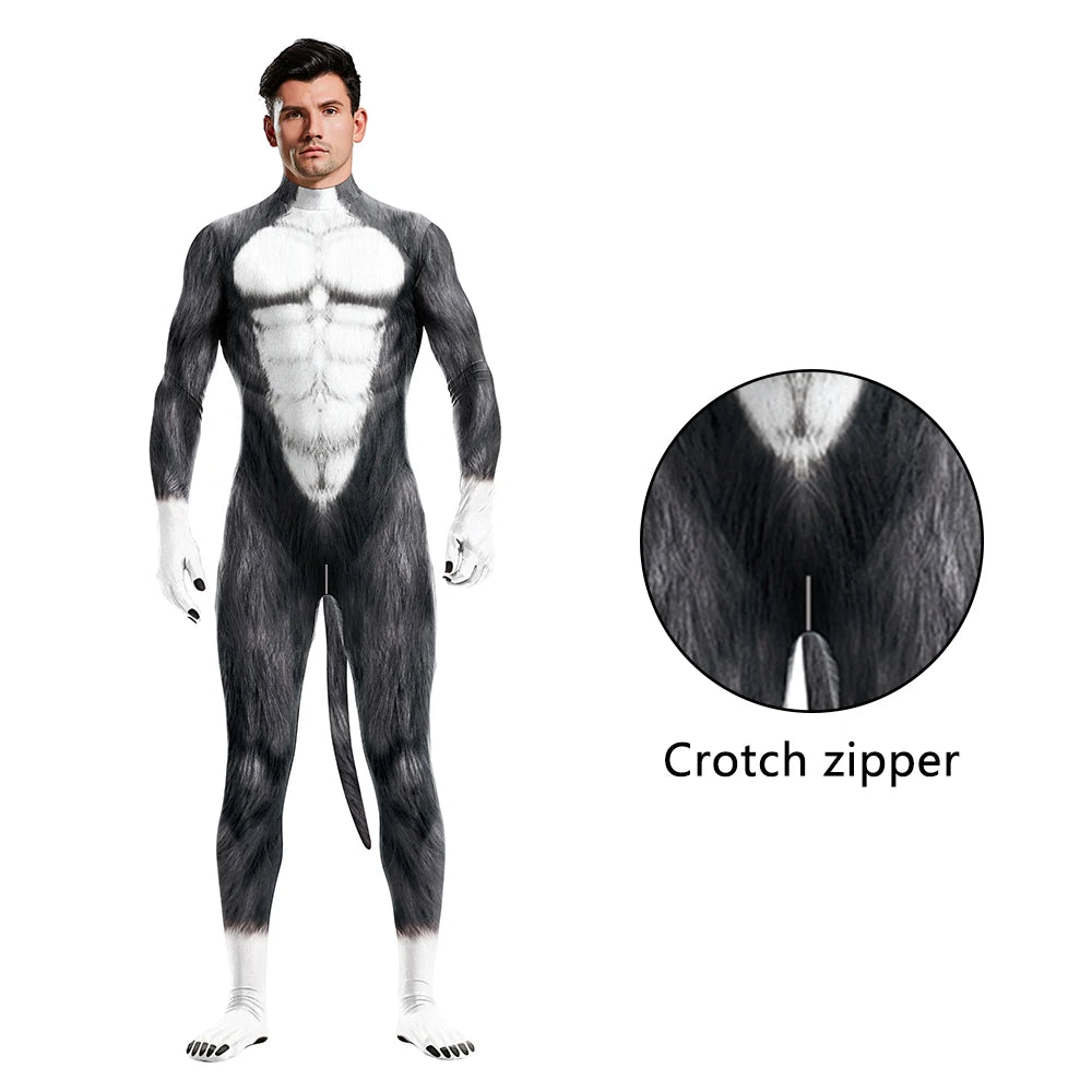 NADANBAO Adult Animal Costume – Dalmatian & Cow Print Catsuit Designs