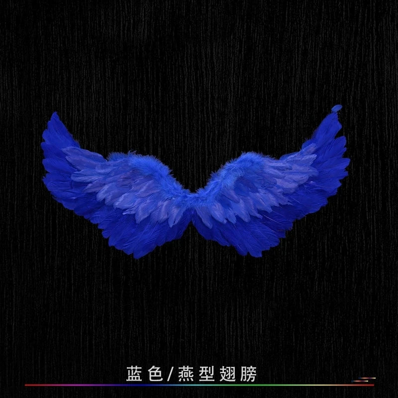 Creative Angel Feather Wings with Elastic Straps Bright Color Lightweight Wings