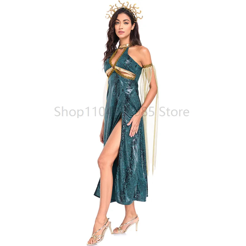 Halloween Greek Myth Goddess Costume Dress Mediaeval Ancient Egypt Roman Witch Egyptian - View 4