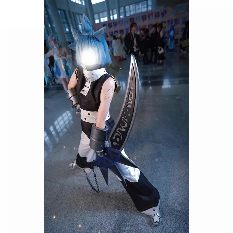 Black Star Costume Uniform Outifit Anime Eater Men's Halloween Costume Custom Size - Costumes / M