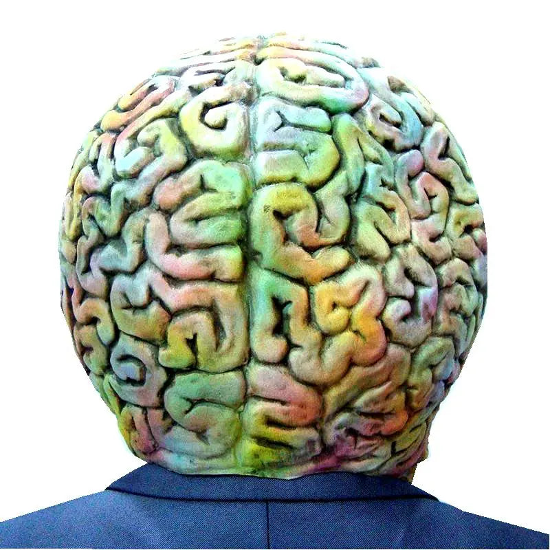 Attacks Martian Soldie Halloween Mask Full Head Latex Scary Alien Brain Party Mask UFO Mars Cosplay Costu - product image 4