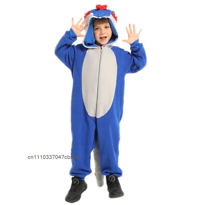 Animal Dinosaur Cosplay Niño Costume Dinosaurs Carnival Halloween Outfit Blue Cute Dinosaures Onesie Clothing - product image 4