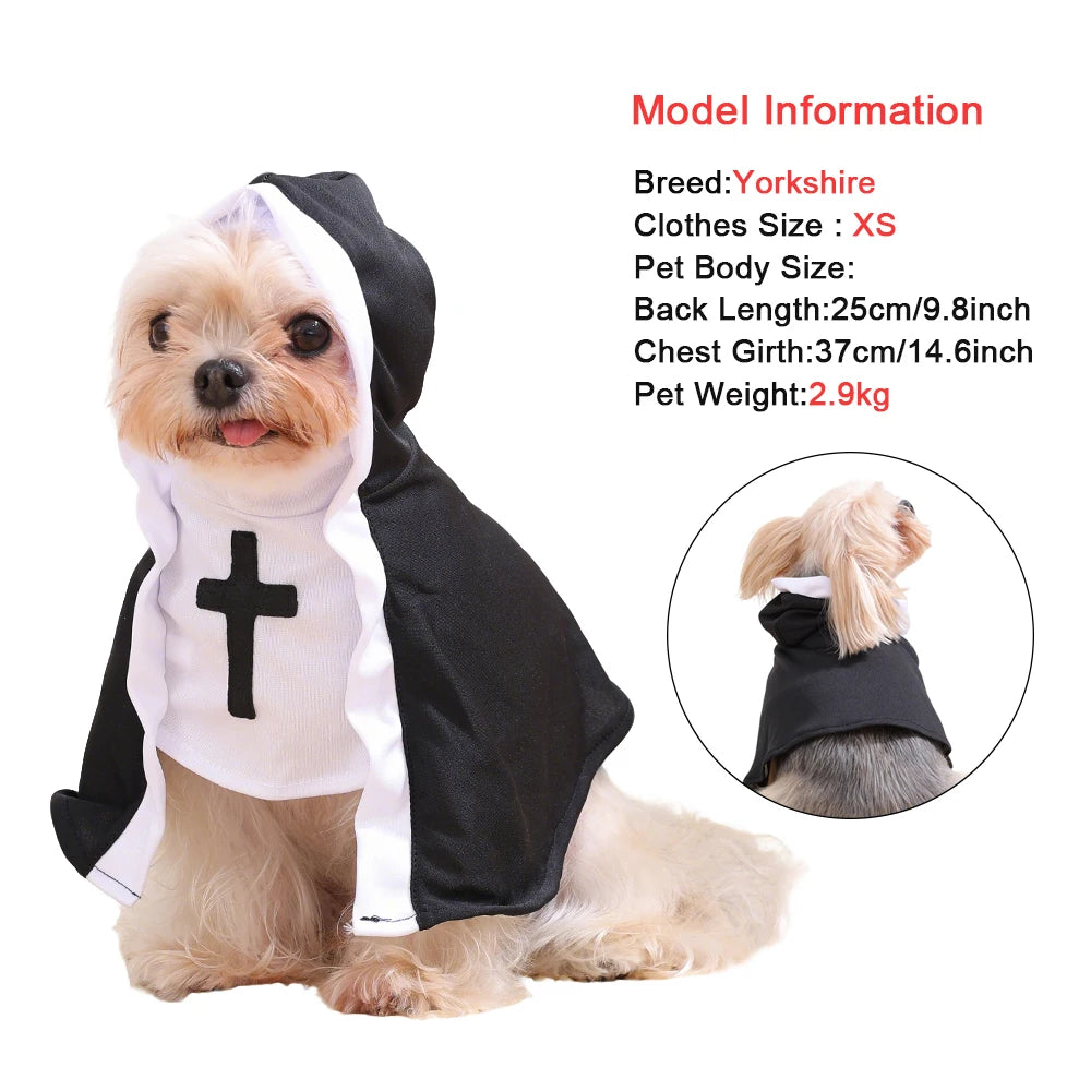 Cat & Dog Halloween Costume - Costume Dress for Pets - Nun Costume / XS - product image 5