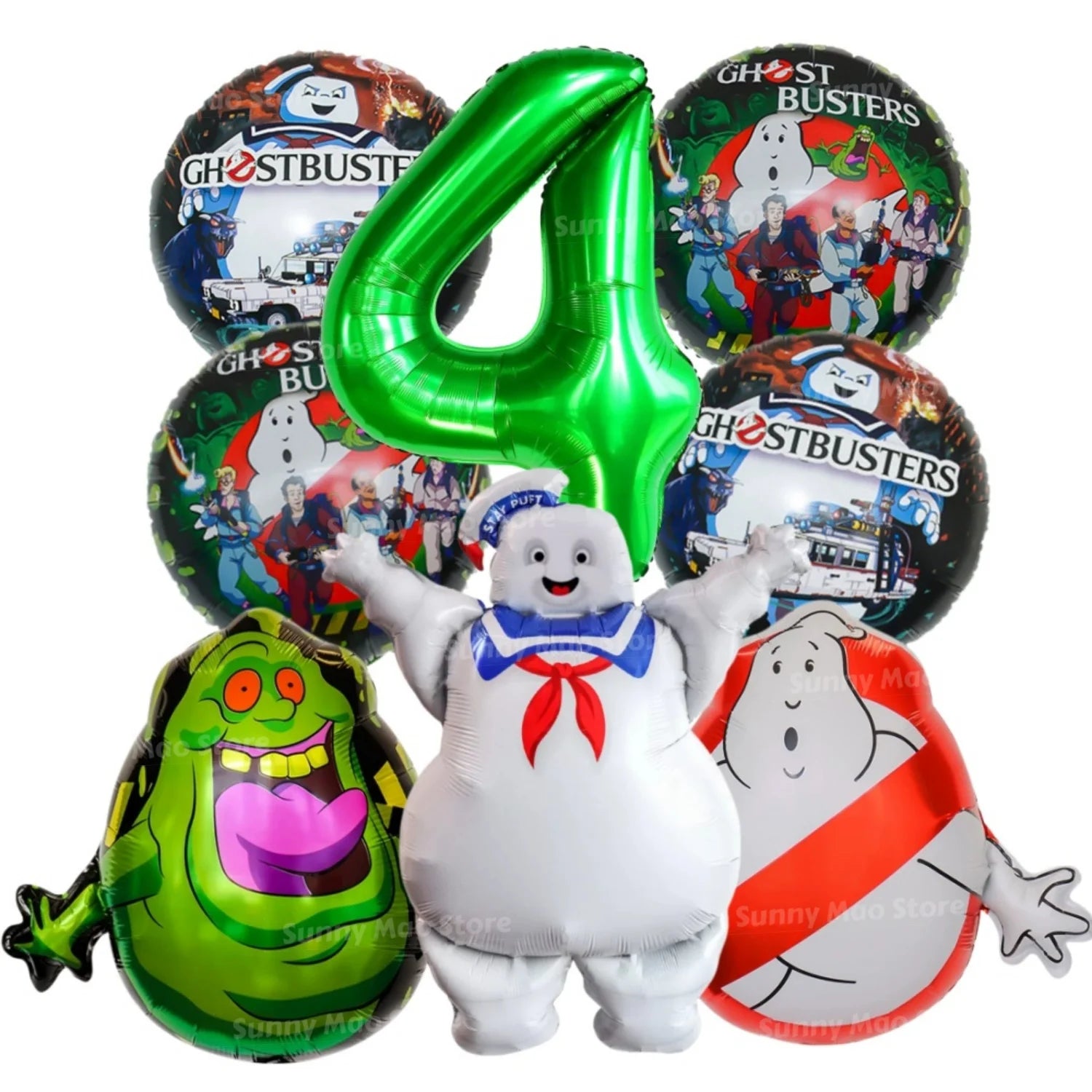 8Pcs paranormal ghost hunter Balloons Set Catch Ghost Balloon 32inch Green Number Balloon for Kids 1-9th Birthday Party - product image 9