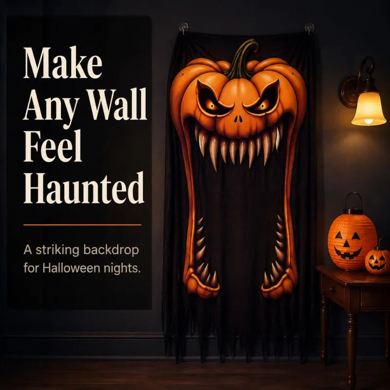1-Piece Halloween Devil Pumpkin Porch Banner Photo Booth Prop Suitable for - product image 3