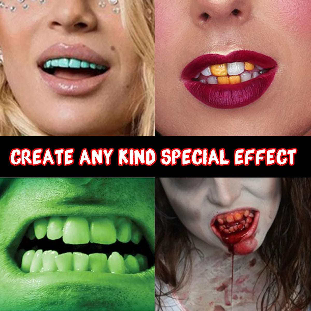 Depvision Tooth Paint Makeup Colorful Non Toxic for Halloween Party Cosplay Cosmetics Pigment - product image 5