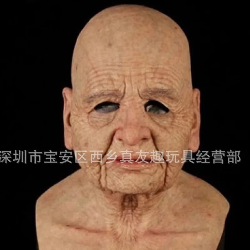 Realistic Elderly Latex Face Old and Women's Halloween Mask - product image 6