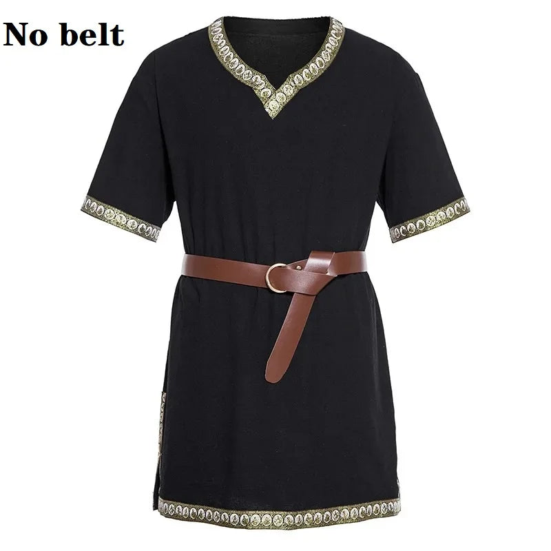 Knight Cosplay Medieval Costume Tunic Halloween Costumes for Men Adult Viking Pirate Disguise Fancy Clothing - product image 16