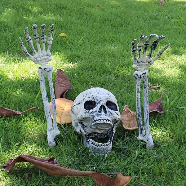 Realistic Skeleton Stakes Realistic Skull Skeleton Head Human Hand Arms for Home