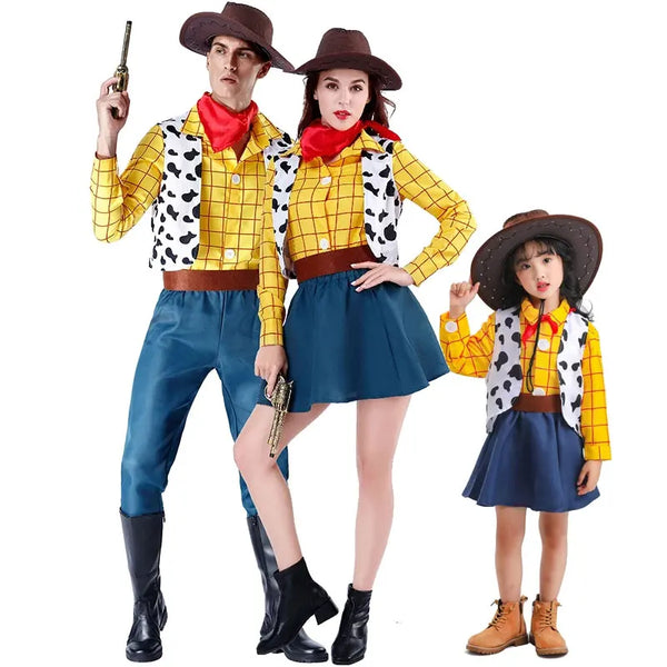 Halloween western toy adventure Adult Sheriff toy sheriff Costume Cowboy western toy adventure toy sheriff Parent-child Stage - Women / M(120)