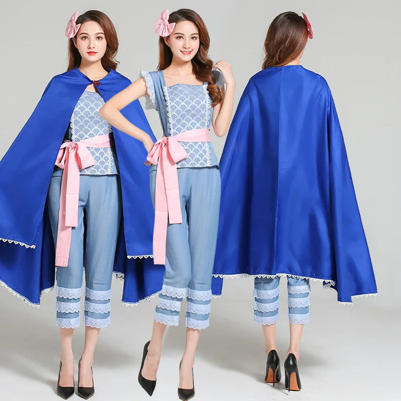 New Toy Anime Story Shepherdess Baby Full Set Top Pants Cloak Cosplay Costume for Women Girls Halloween carnival Party Uniform