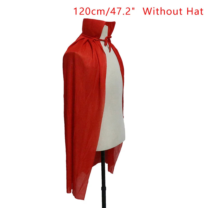 Halloween Costume for Men Women's Kids Female Girl Boy Adult Death Scary Devil Role Red - 12 / One Size