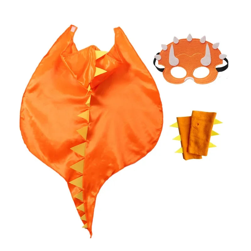 Boys Girls Dinosaur Cape Dragon Hooded Cloak for Kids Halloween Costume Christmas Fancy Cape Mask Cosplay - product image 13