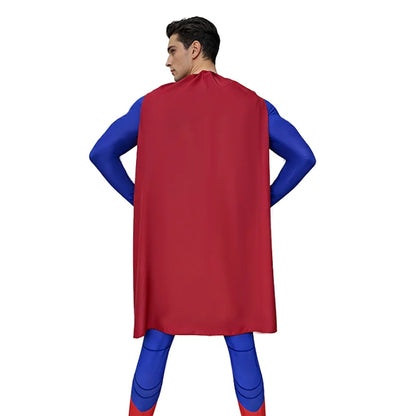 Superman Costume Adult Superhero Costume Men Halloween Costume Adult Performance Disguise - Superman / XXXL