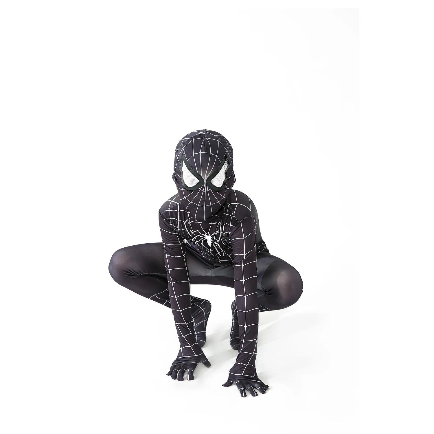Biack Web-Slinger Hero Superhero Costume Bodysuit For Spandex Zentai Halloween Cosplay Jumpsuit 3D