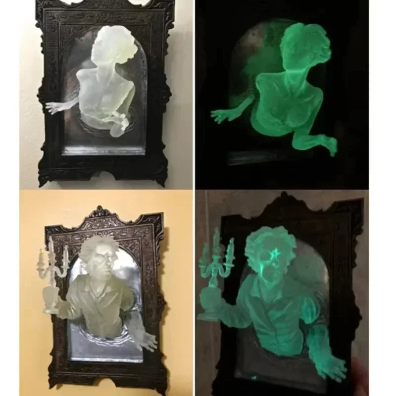 Gothic Devil Hand Wall Decor, Luminous Ghost Mirror Photo Frame, Spooky Halloween Ornament & Craft Gift - product image 3